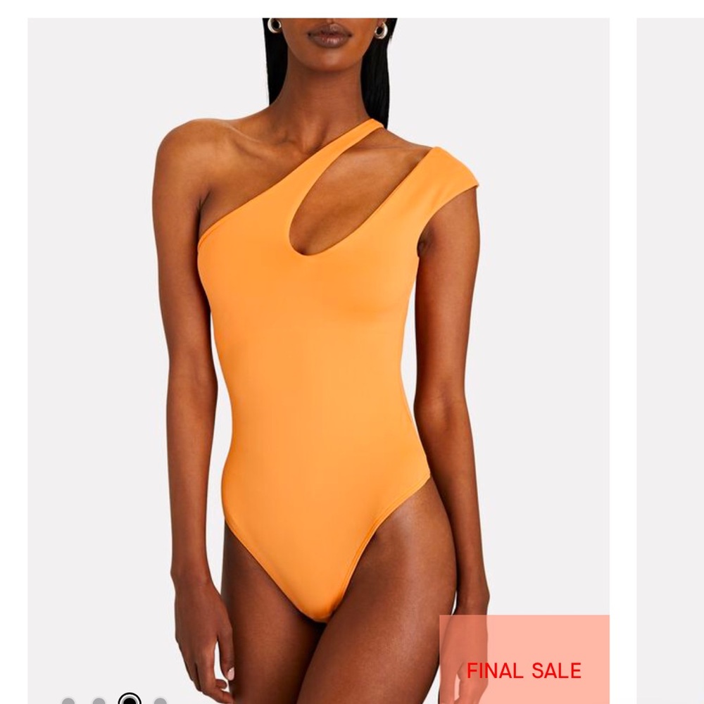 Orange body suit